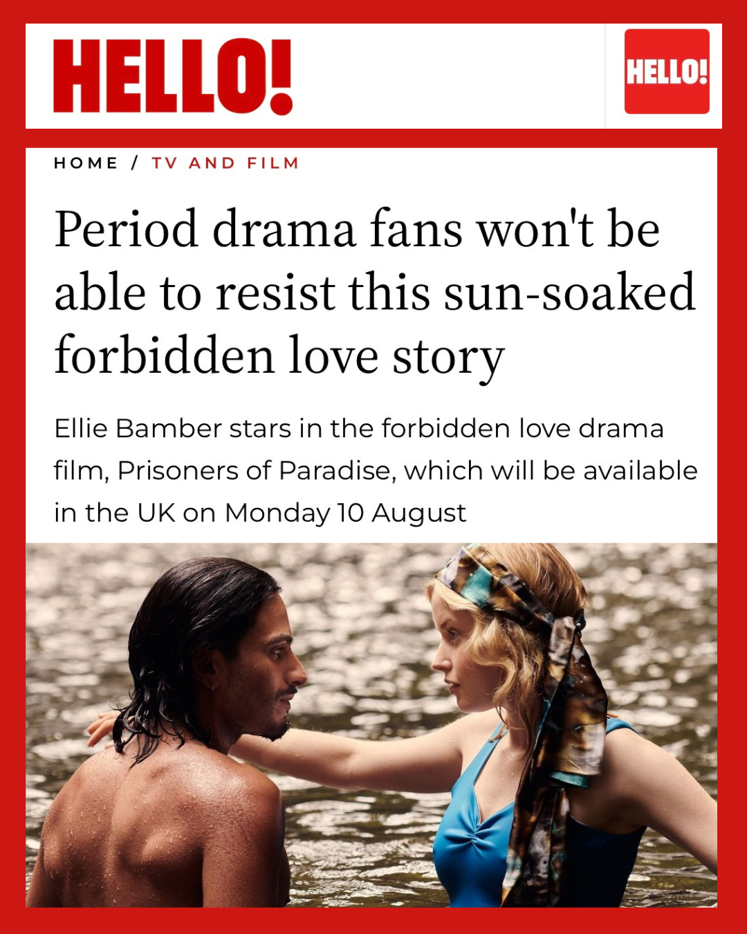 Period drama fans won’t be able to resist this sun-soaked forbidden love story