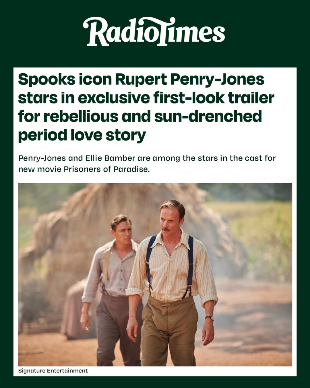 Spooks icon Rupert Penry-Jones stars in exclusive first-look trailer for rebellious and sun-drenched period love story