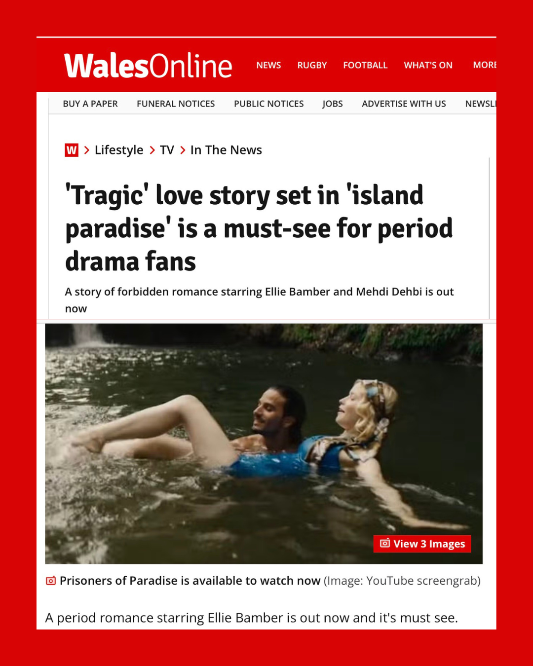 ‘Tragic’ love story set in ‘island paradise’ is a must-see for period drama fans